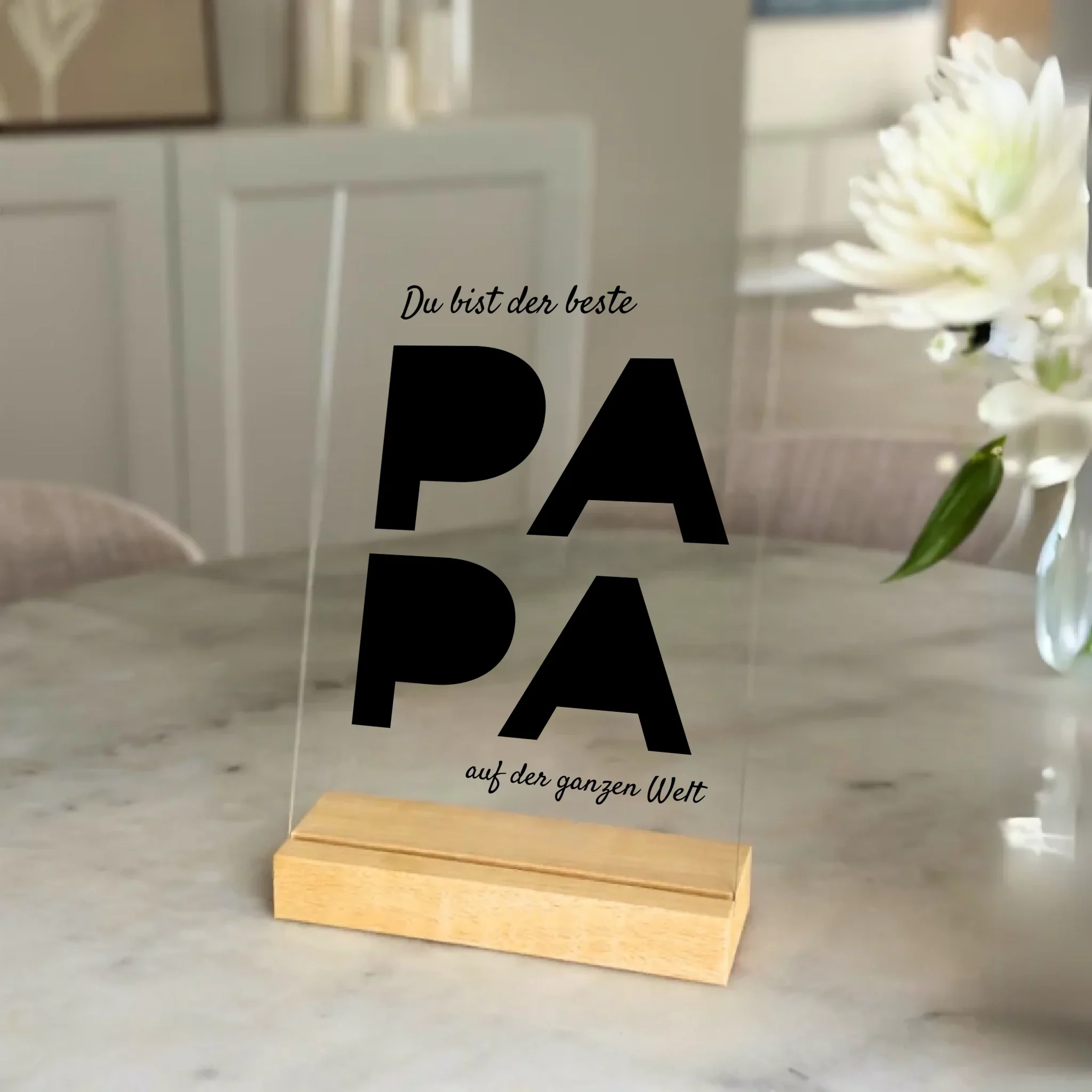 "Du bist der beste" - Personalisierte Acryltafel (20x30)