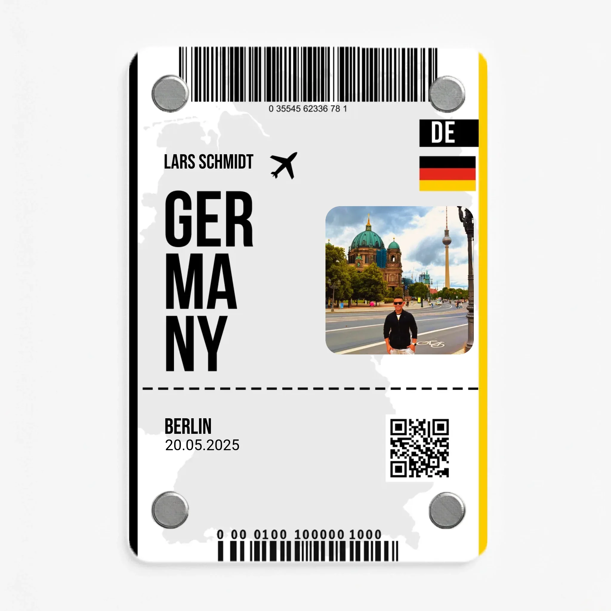 Deutschland Flugticket - Acryl Magnet