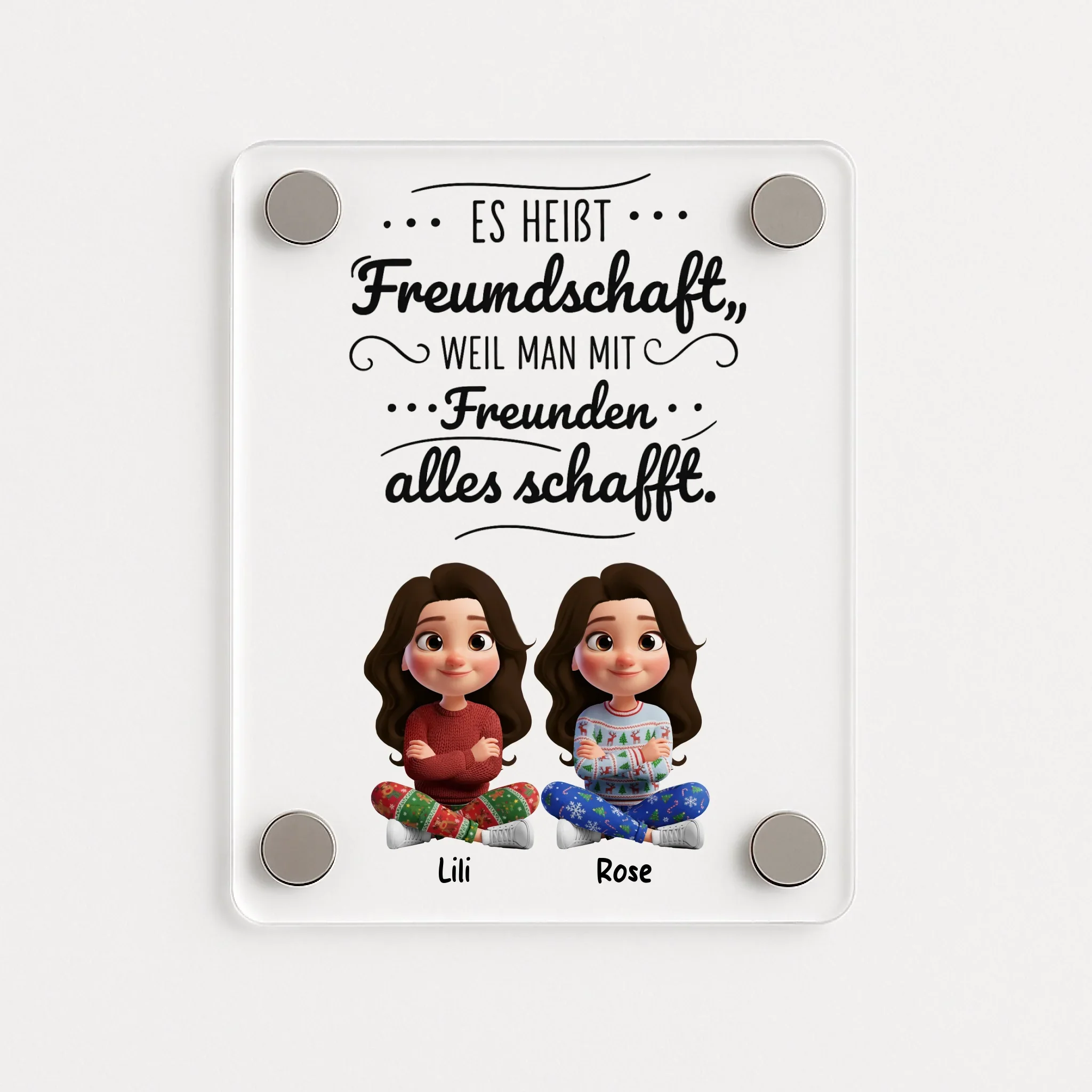 "Freundschaft" - Acryl Magnet