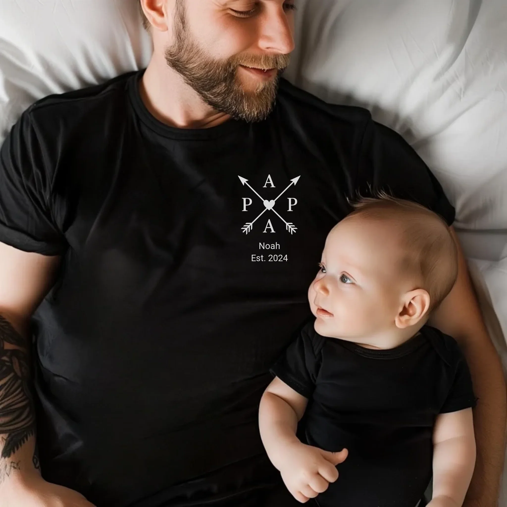 Herzpfeil PAPA - Personalisiertes T-shirt - Image 2