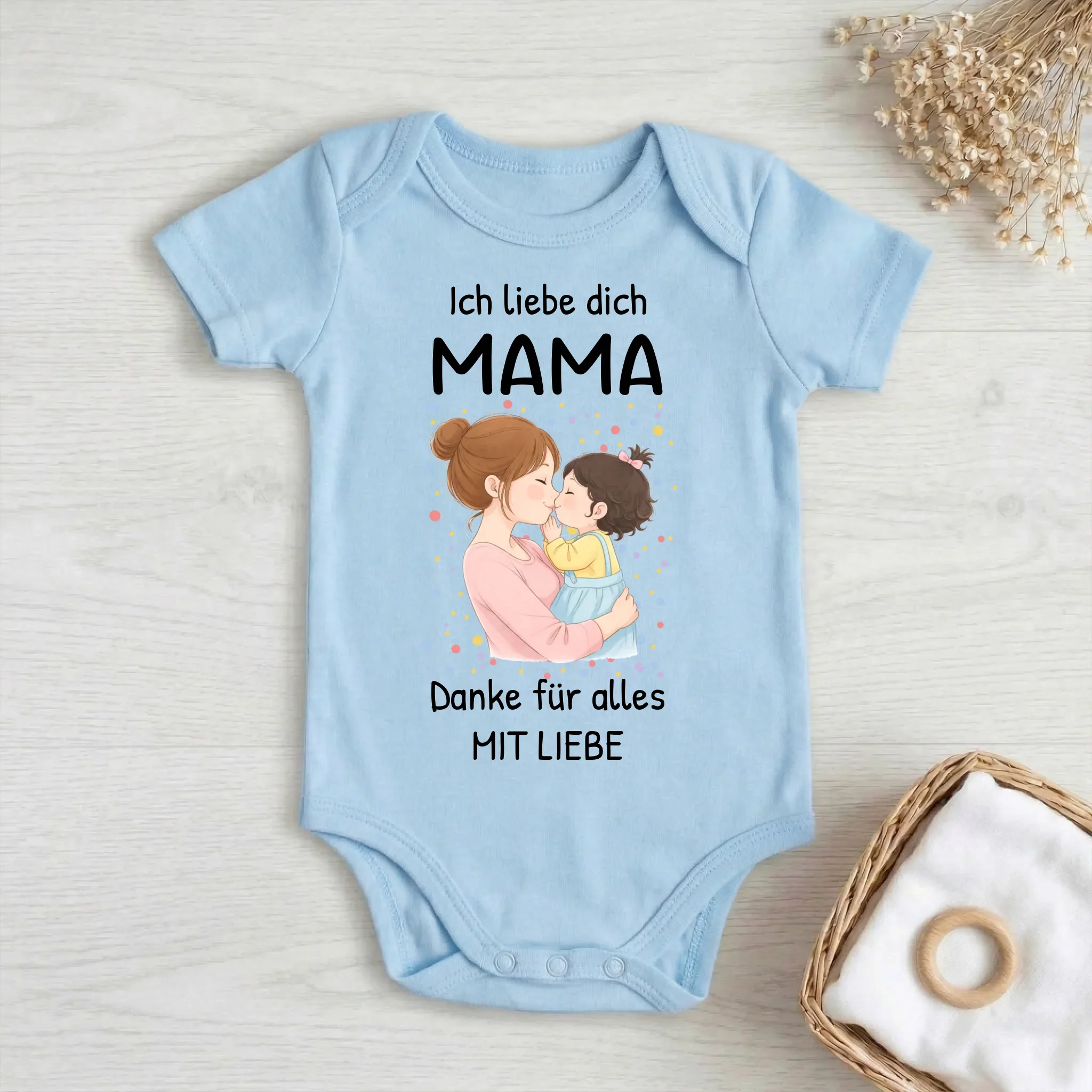Ich liebe dich Mama/Papa Baby Body | Personalisiertes Geschenk