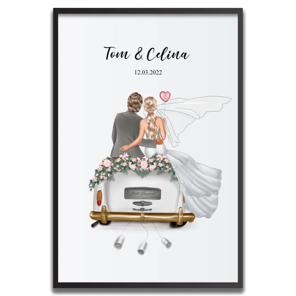Just Married - Personalisiertes Poster als Geldgeschenk - Image 8