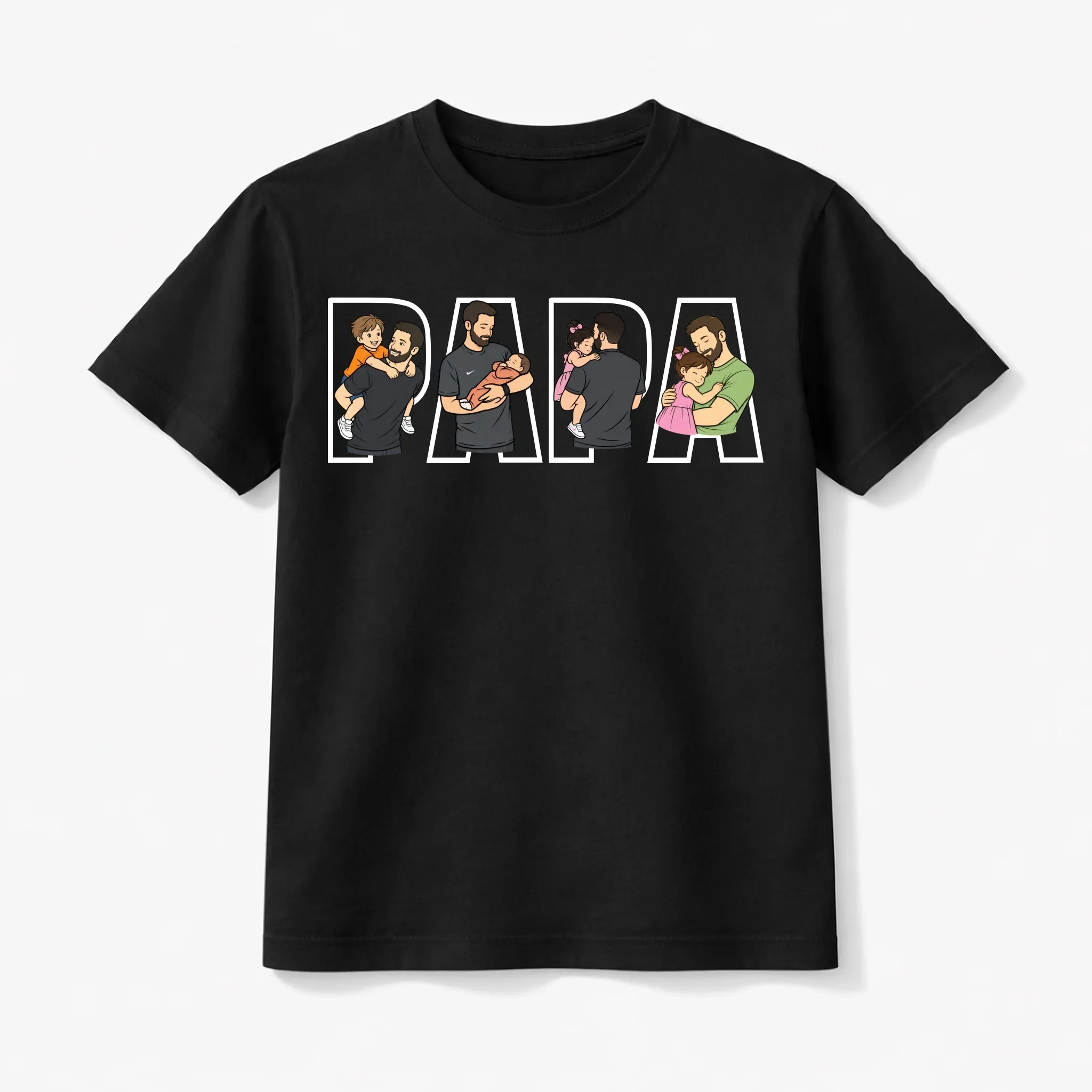 "Papa Cartoon" - Personalisiertes T-Shirt